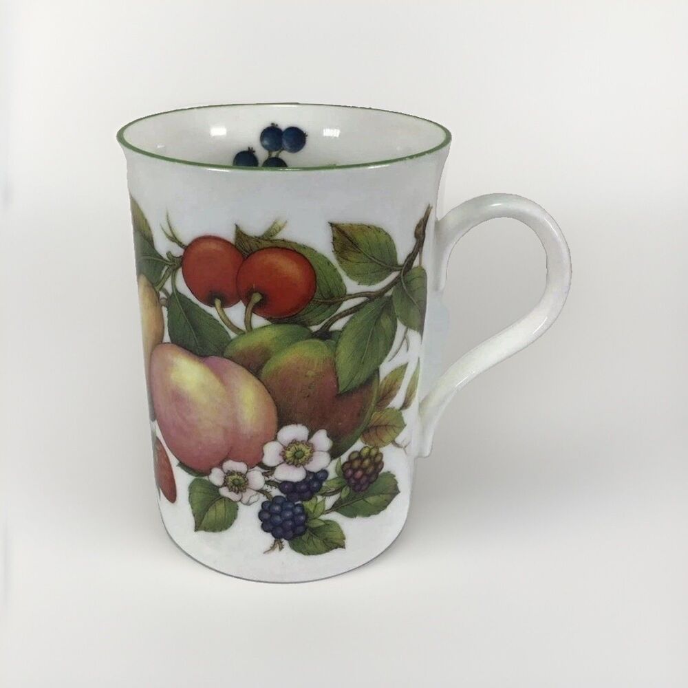 Vintage Crown Trent Fruit Coffee Tea Mug Bone China England Papel Giftware